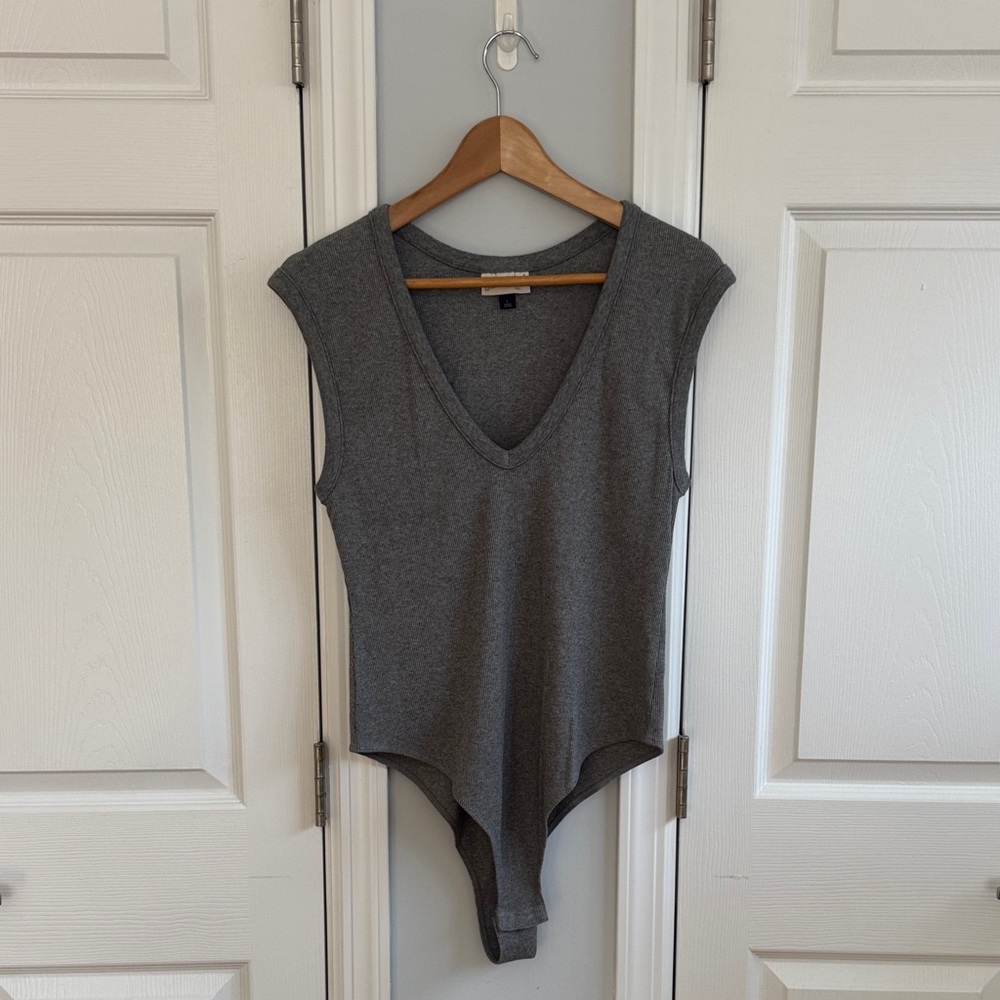 Universal Thread Charcoal Gray Sleeveless Bodysuit